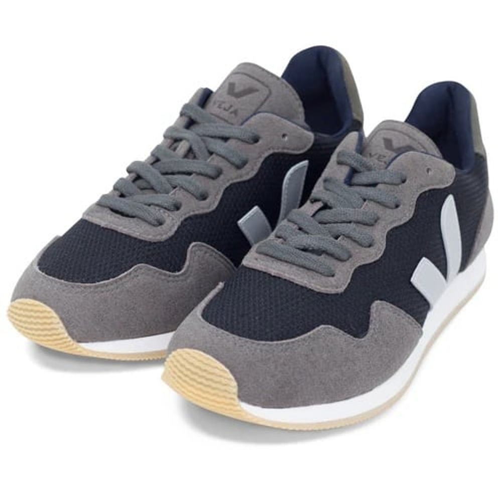 Veja Men's Athletic Sneakers in Black, Gray & Gum - Picture 2 of 12